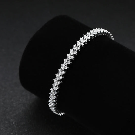 Pulsera tenis de 3 piedras